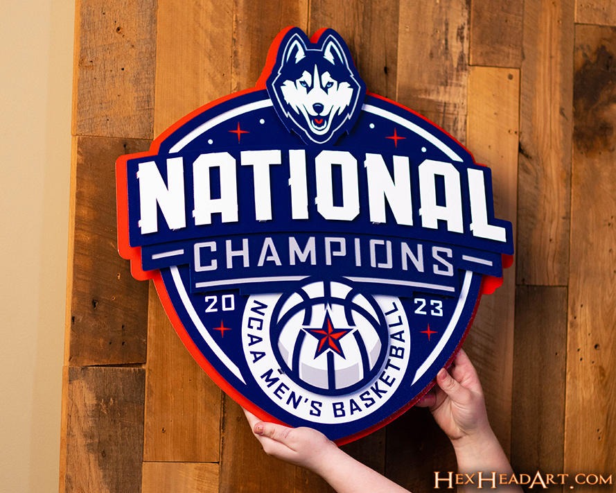 UCONN Huskies National Championship 2023 Vintage Metal Wall Art
