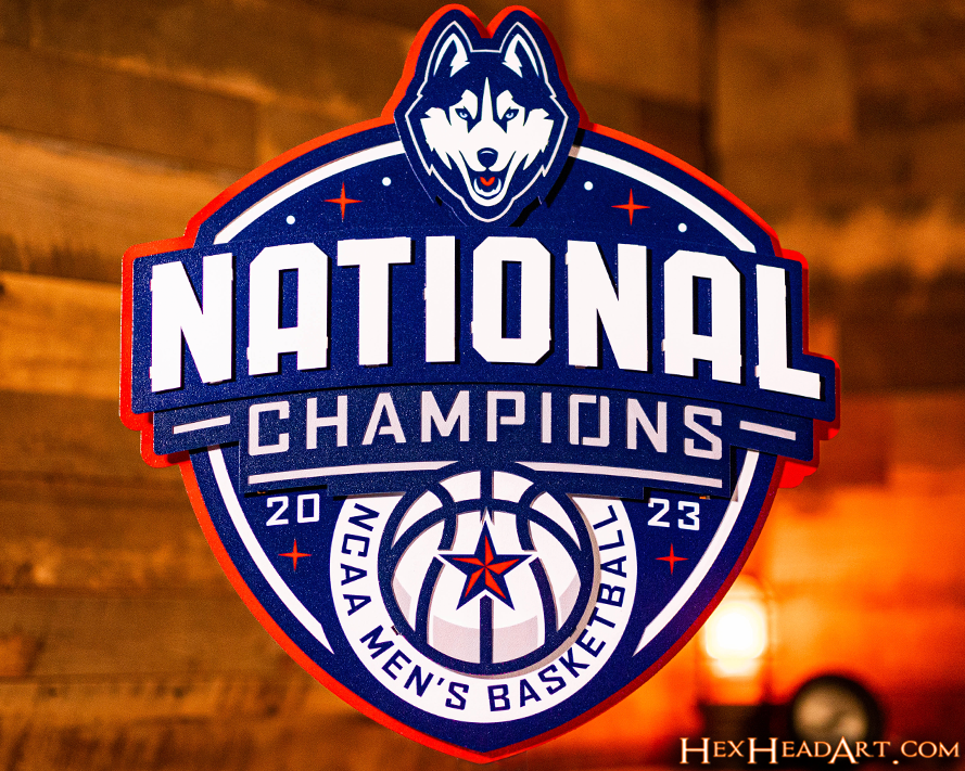 UCONN Huskies National Championship 2023 Vintage Metal Wall Art