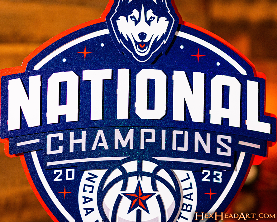 UCONN Huskies National Championship 2023 Vintage Metal Wall Art