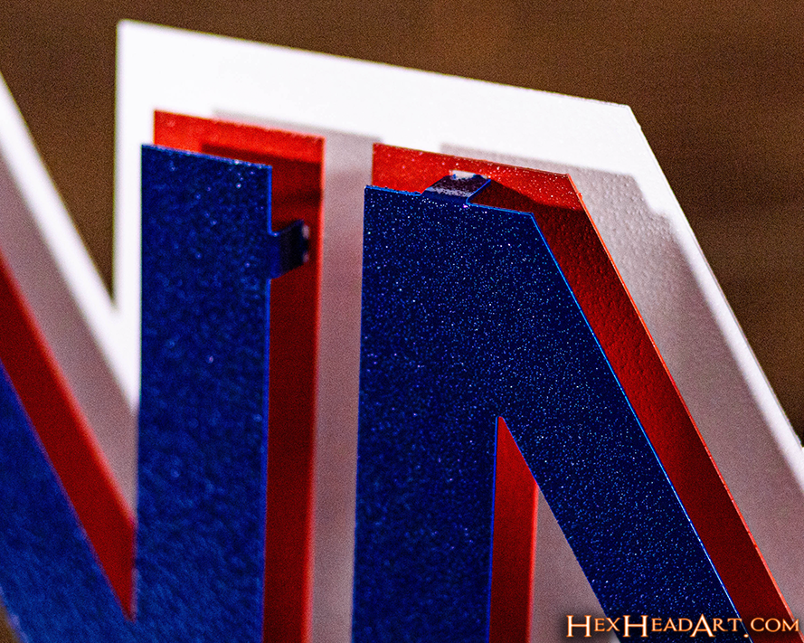 Connecticut Huskies "UCONN" 3D Vintage Metal Wall Art