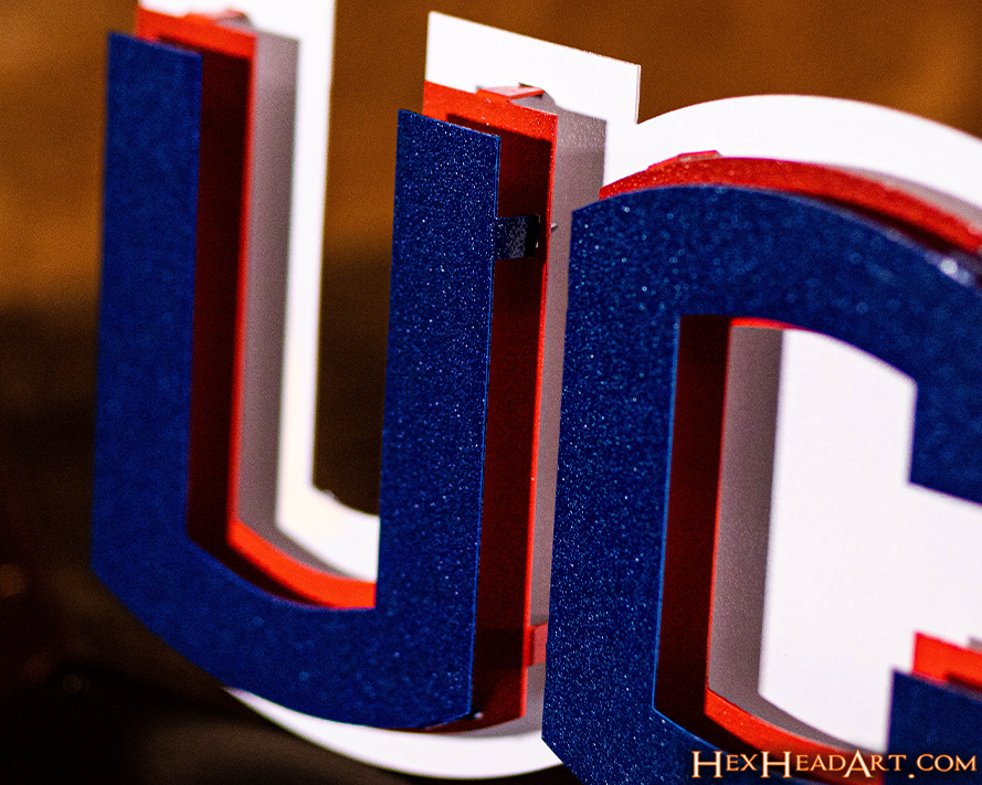 Connecticut Huskies "UCONN" 3D Vintage Metal Wall Art