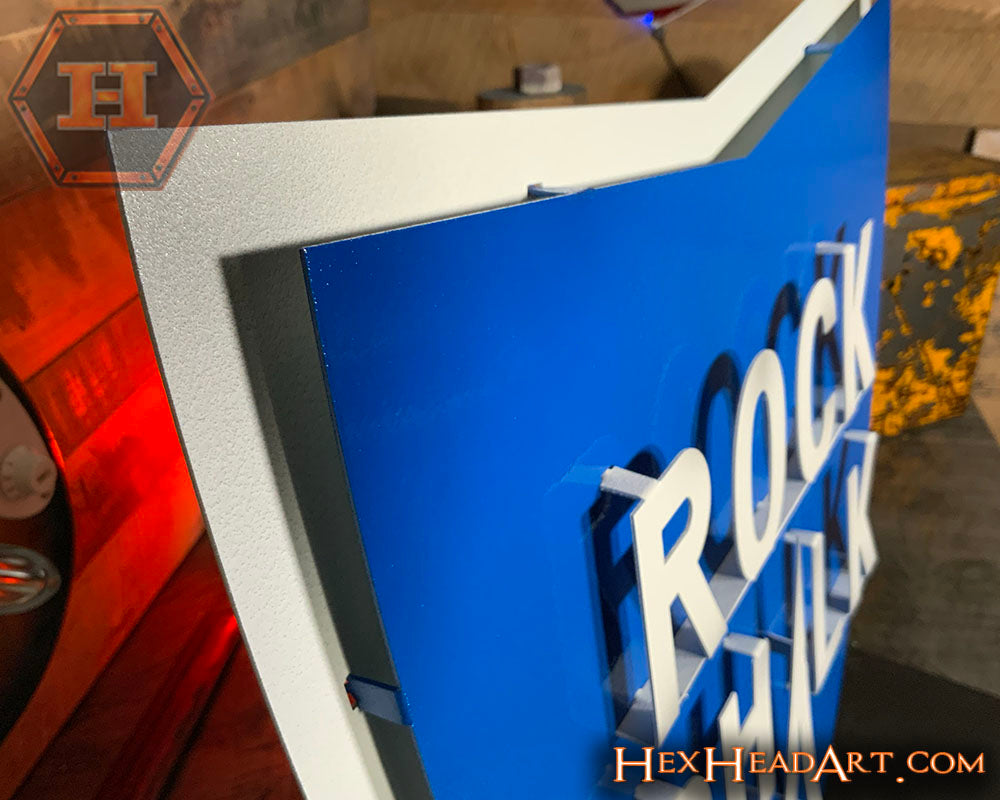 CLOSE OUT- Kansas Jayhawks VAULT Rock Chalk 3D Vintage Metal Wall Art