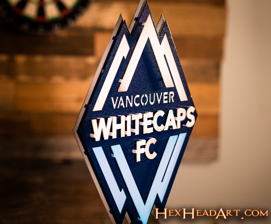 CLOSE OUT - Vancouver Whitecaps FC 3D Vintage Metal Wall Art