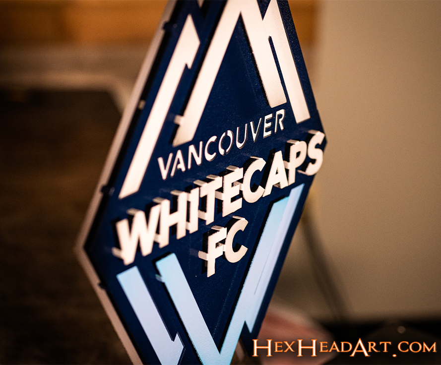 CLOSE OUT - Vancouver Whitecaps FC 3D Vintage Metal Wall Art