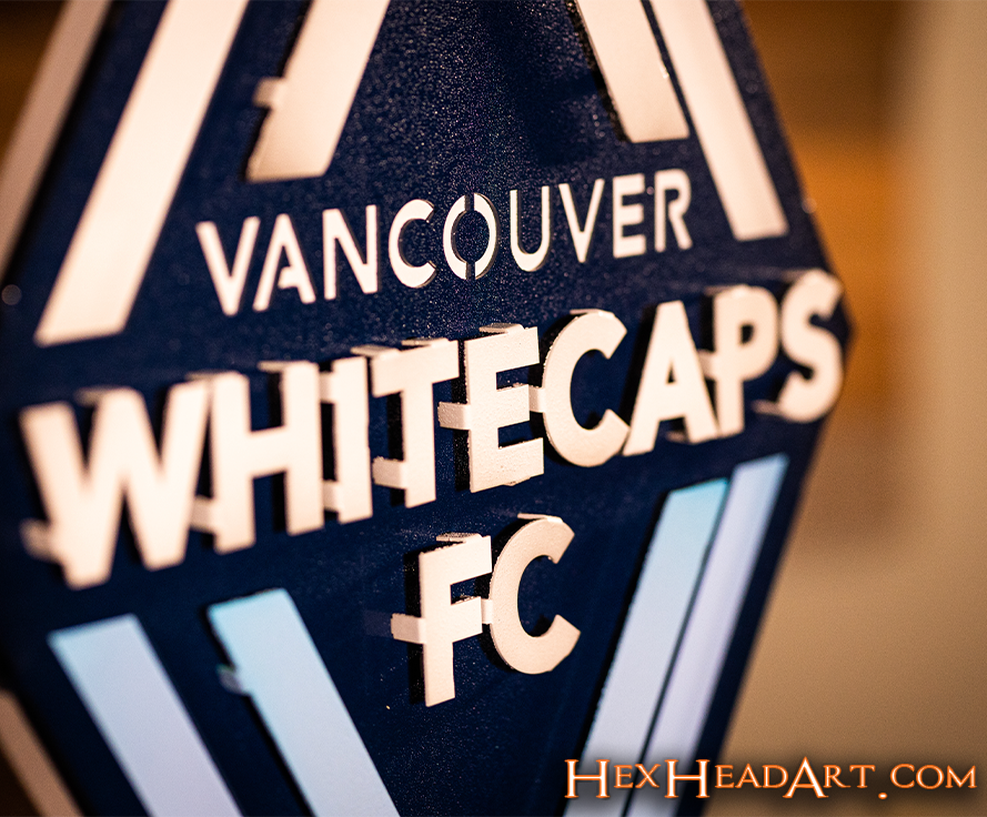 CLOSE OUT - Vancouver Whitecaps FC 3D Vintage Metal Wall Art