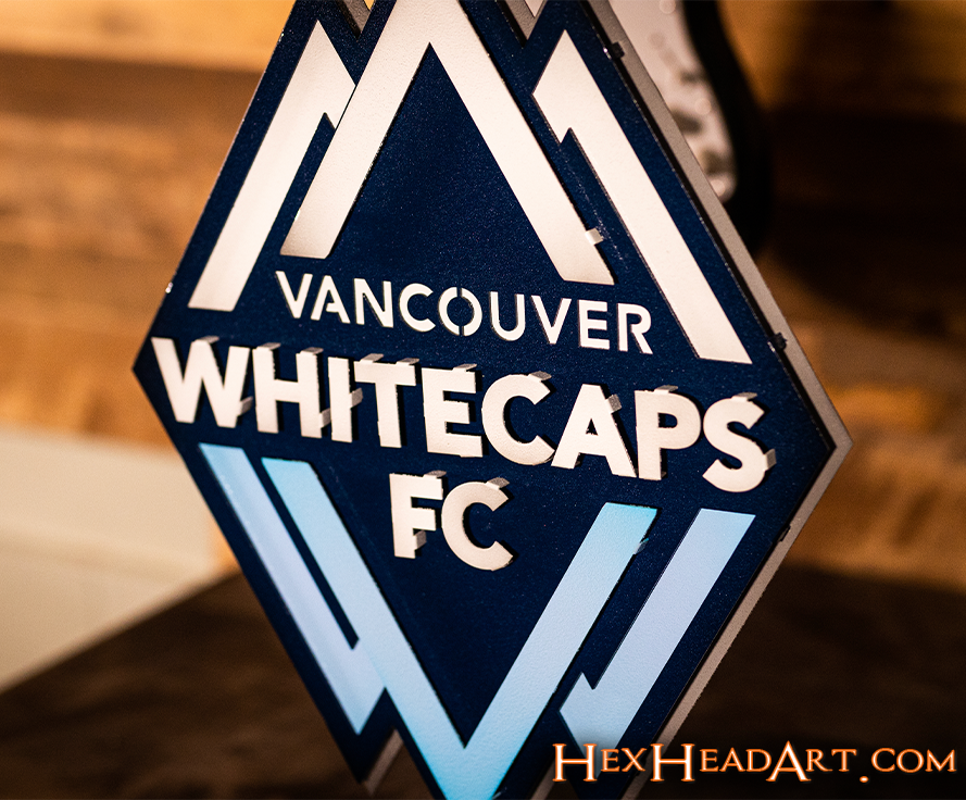 CLOSE OUT - Vancouver Whitecaps FC 3D Vintage Metal Wall Art