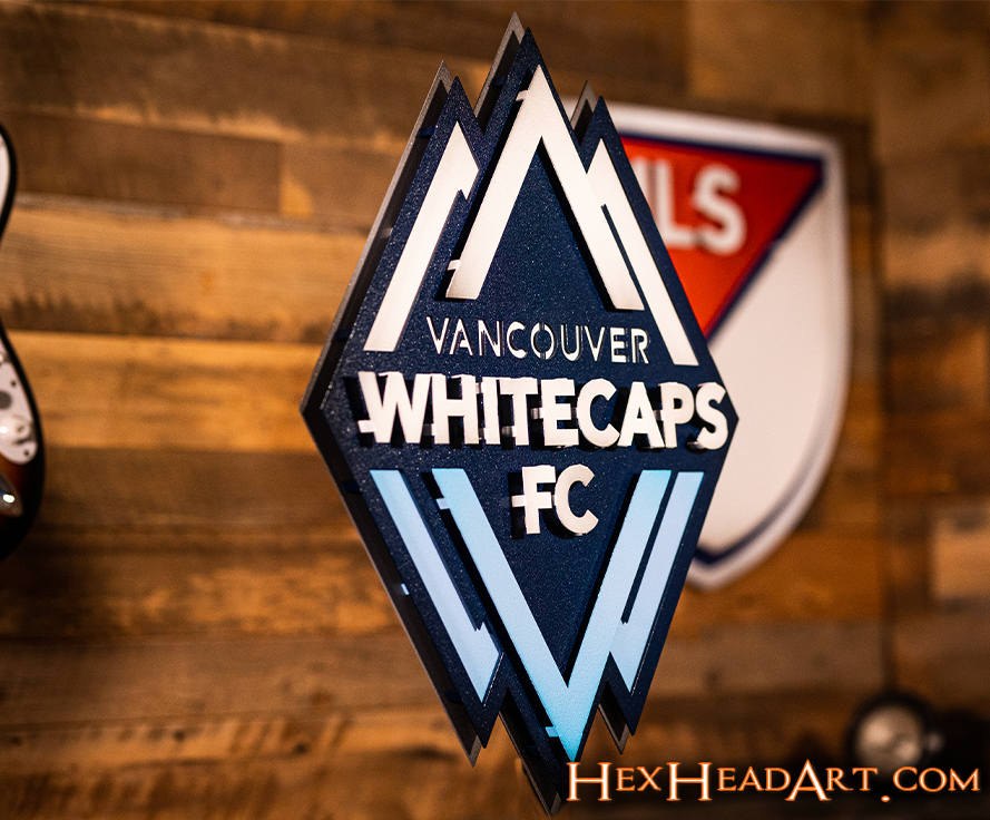CLOSE OUT - Vancouver Whitecaps FC 3D Vintage Metal Wall Art