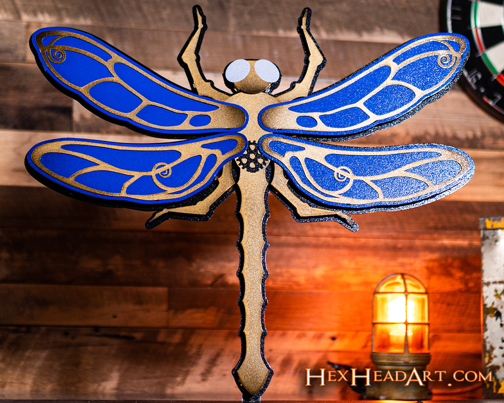 Dragonfly 3D Vintage Metal Wall Art