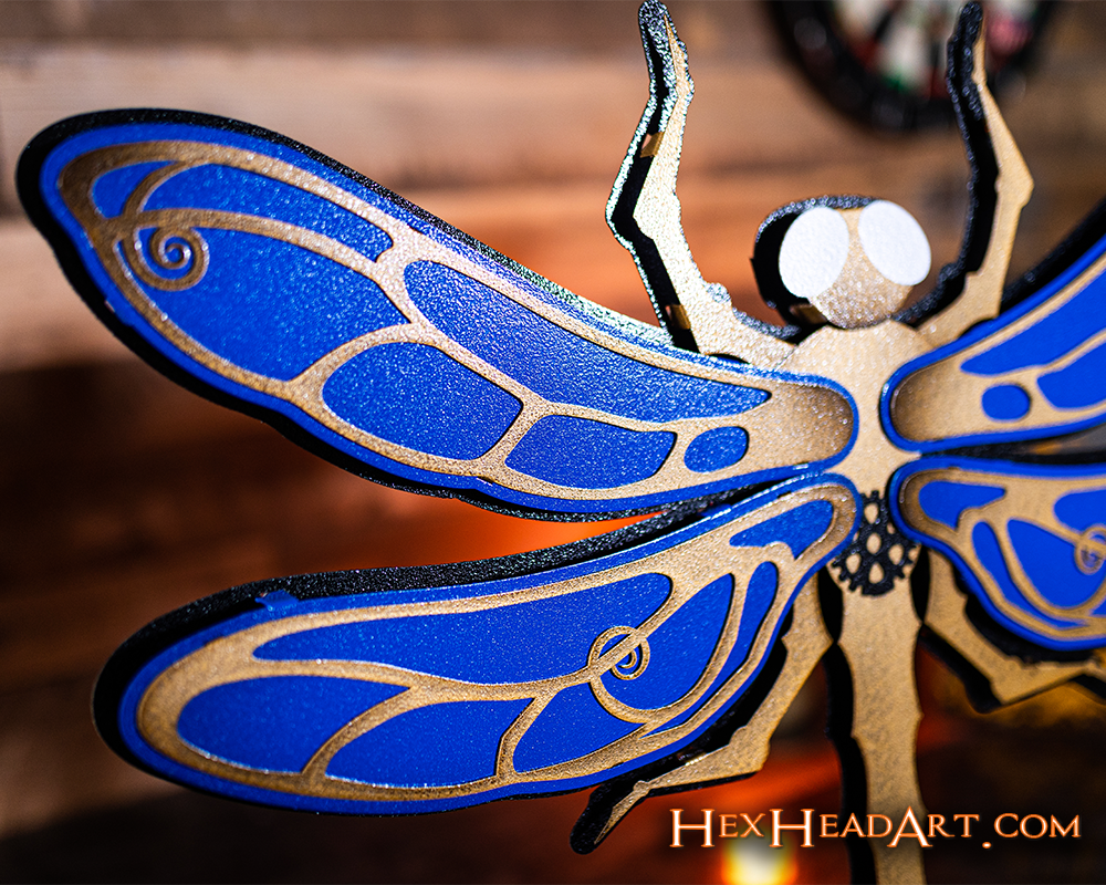 Dragonfly 3D Vintage Metal Wall Art