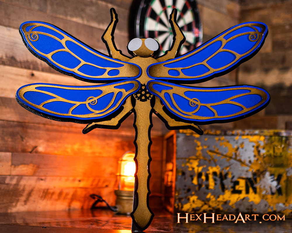 Dragonfly 3D Vintage Metal Wall Art