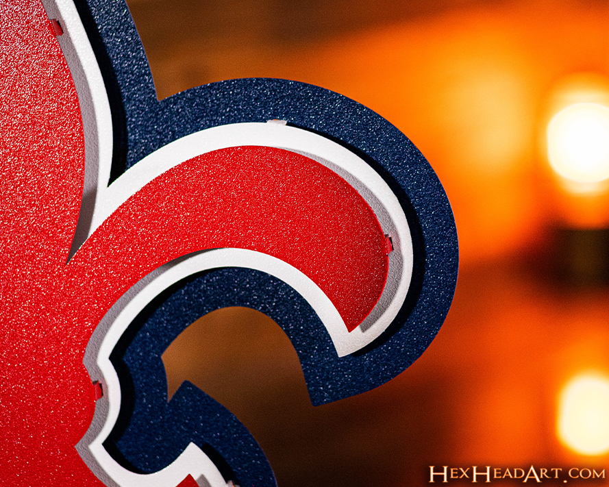 Fleur De Lis ST LOUIS 3D Vintage Metal Wall Art