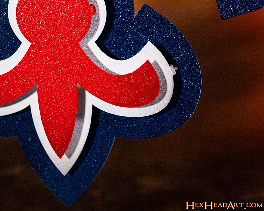 Fleur De Lis ST LOUIS 3D Vintage Metal Wall Art