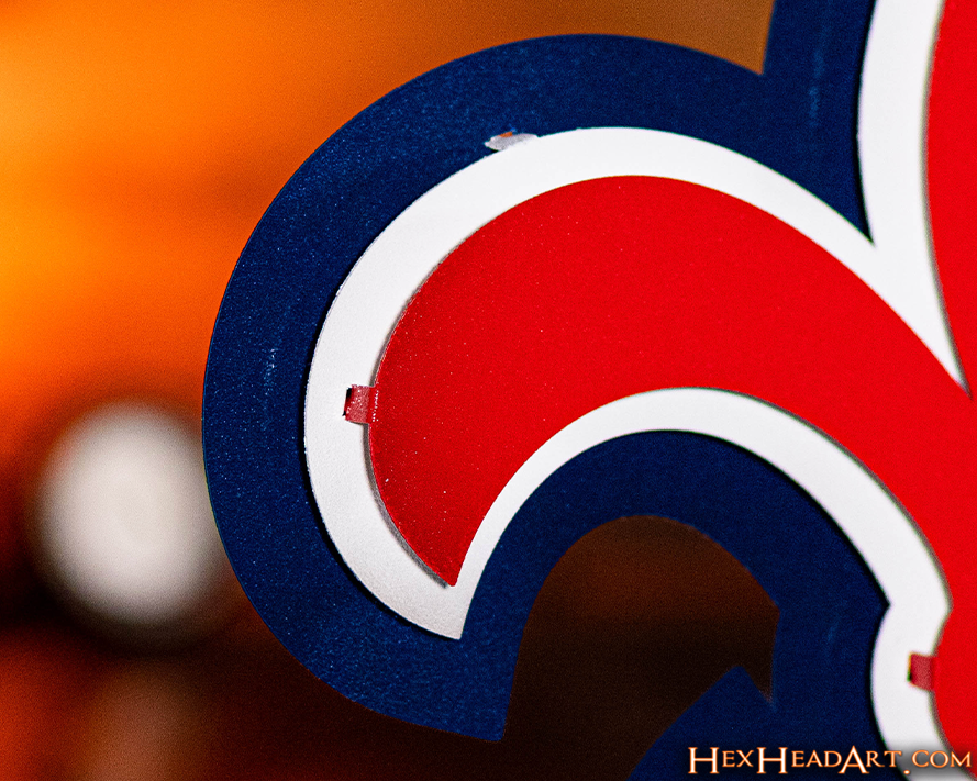 Fleur De Lis ST LOUIS 3D Vintage Metal Wall Art