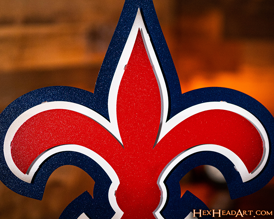 Fleur De Lis ST LOUIS 3D Vintage Metal Wall Art