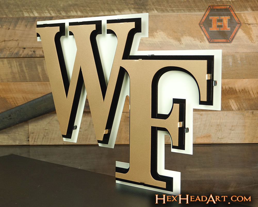 Wake Forest Demon Deacons  "WF" 3D Metal Wall Artwork