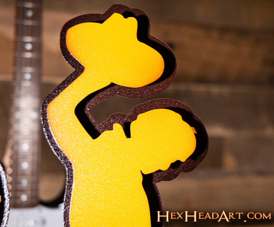 Wyoming Cowboys Mascot 3D Vintage Metal Wall Art