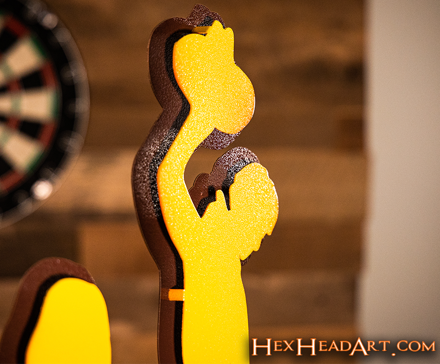 Wyoming Cowboys Mascot 3D Vintage Metal Wall Art