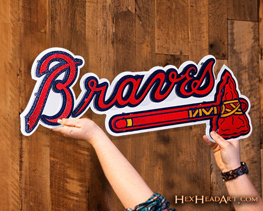 Atlanta Braves Tomahawk 3D Metal Wall Art