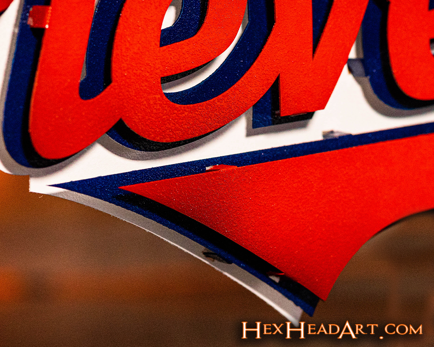 Cleveland Guardians Script "CLEVELAND" 3D Vintage Metal Wall Art