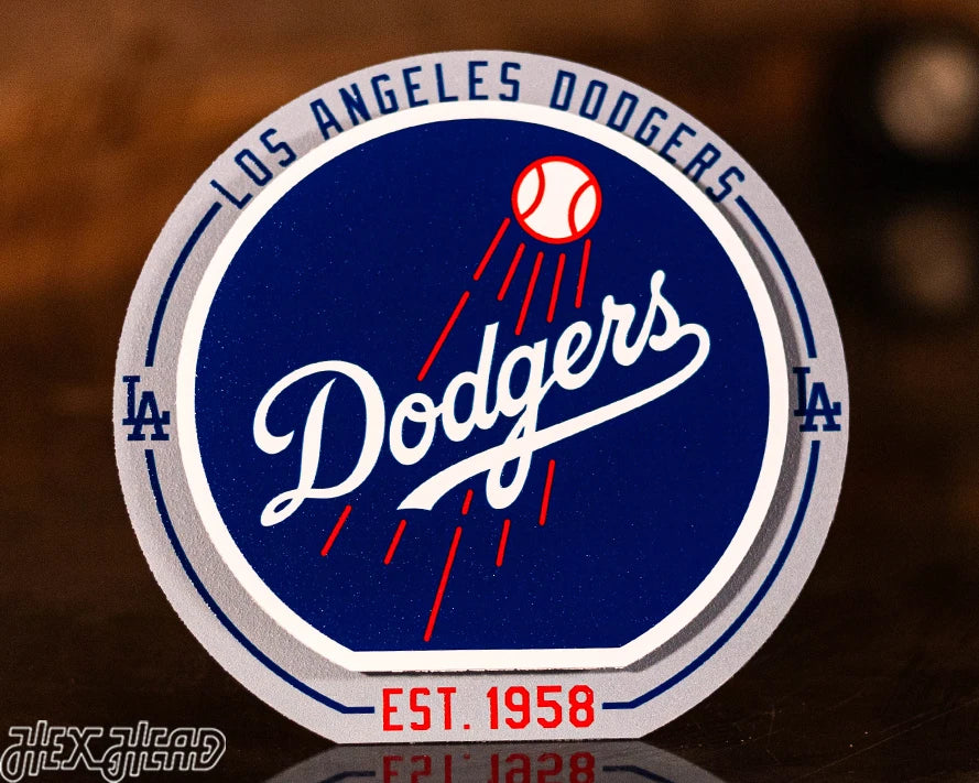 Dodgers "Double Play" On the Shelf or on the Wall Art