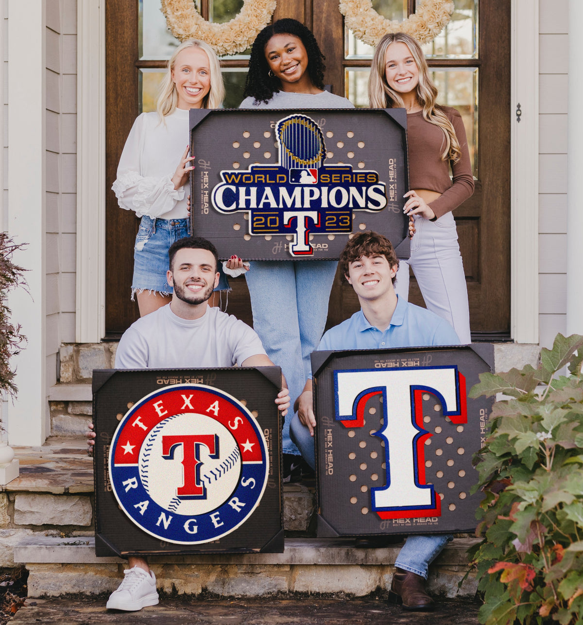 Texas Rangers Metal Wall Art | Hex Head Art