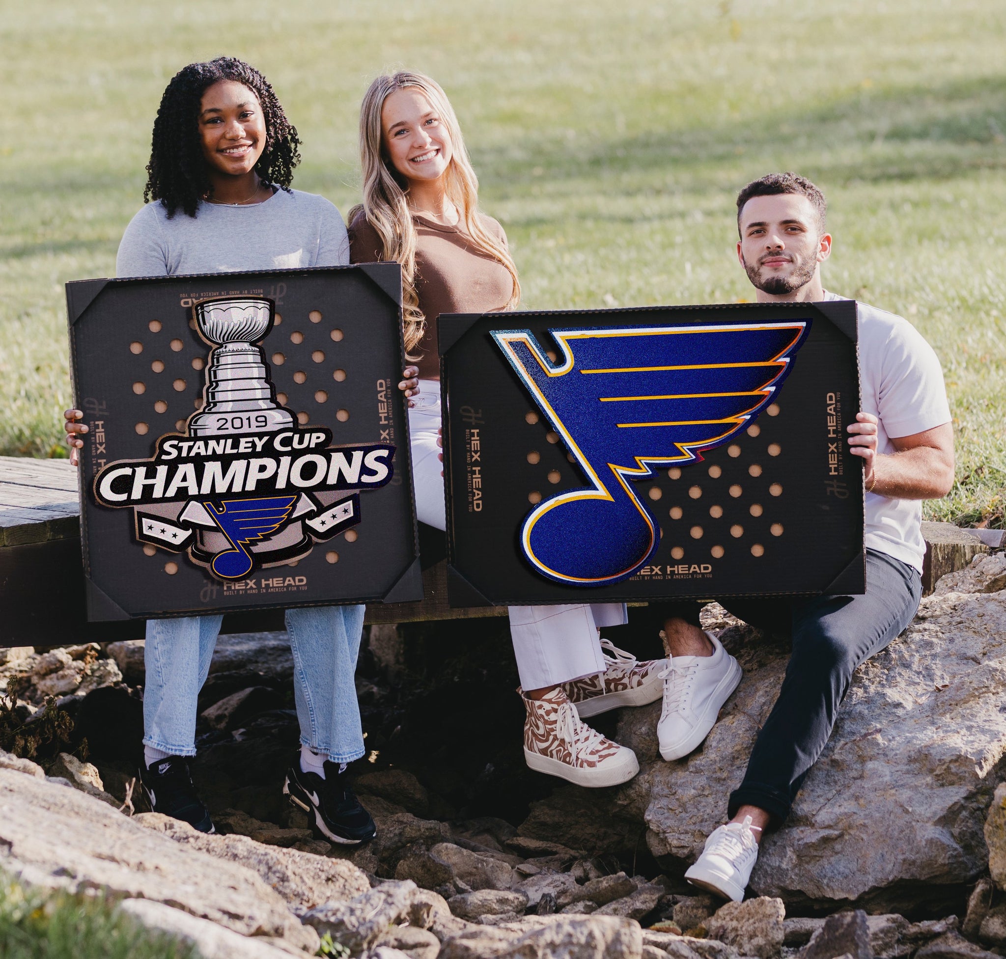 St. Louis Blues Custom Wall Art – Hex Head Art