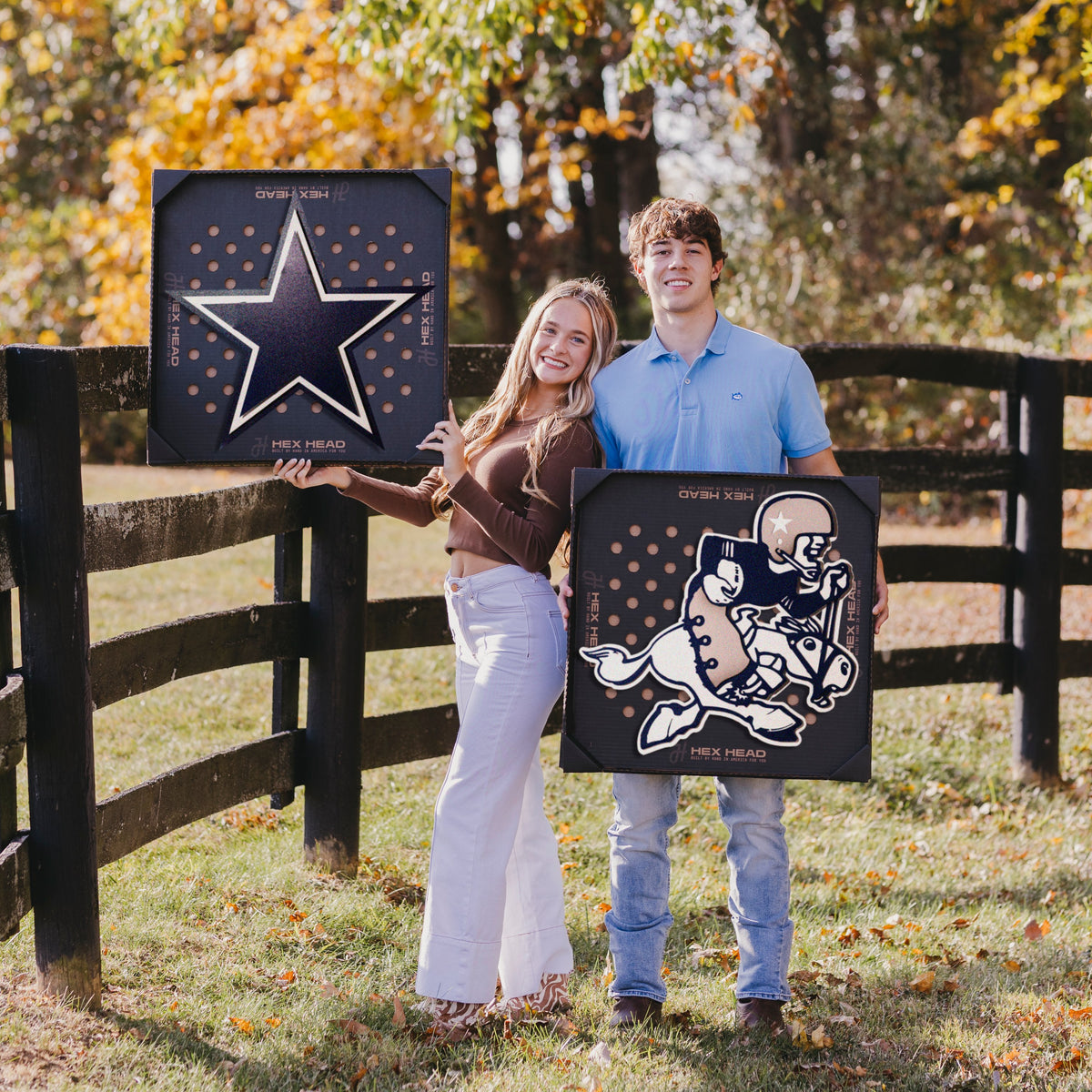 Dallas Cowboys STAR 3D Vintage Metal Wall Art – Hex Head Art