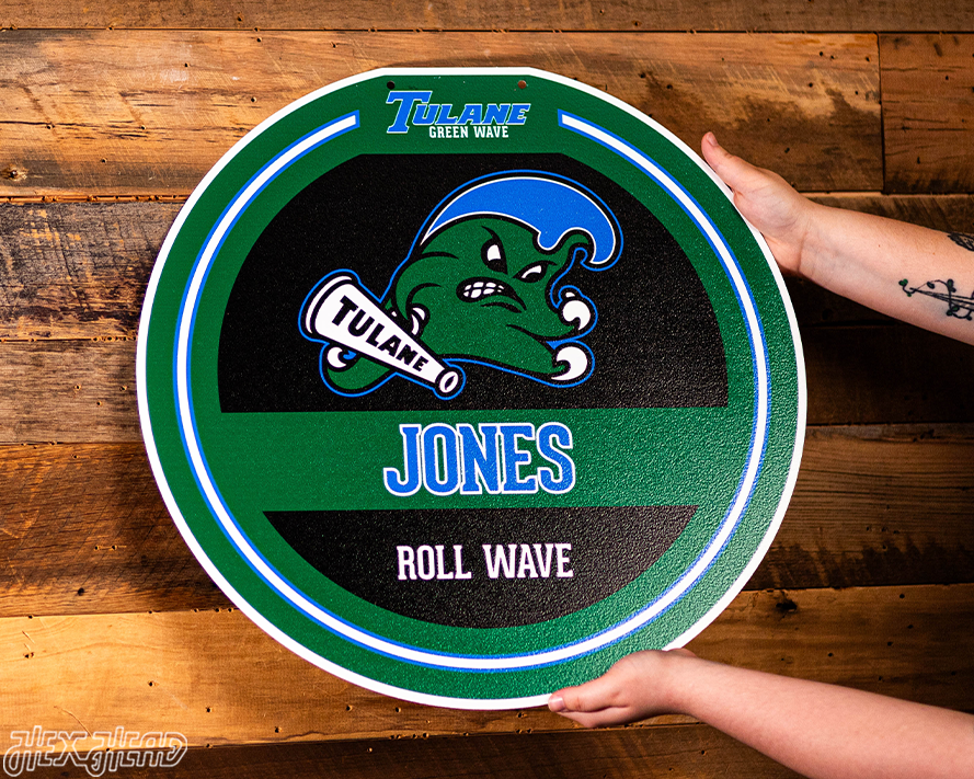 Tulane Green Wave Personalized Monogram Metal Art
