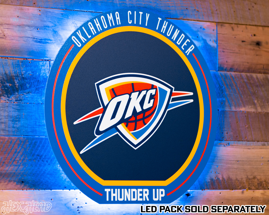 VARSITY Collection- SINGLE Layer Oklahoma City Thunder Wall Art