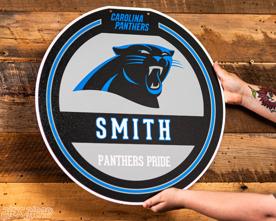 Carolina Panthers Personalized Monogram Metal Art