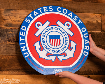 VARSITY Collection- SINGLE Layer United States Coast Guard Metal Wall Art