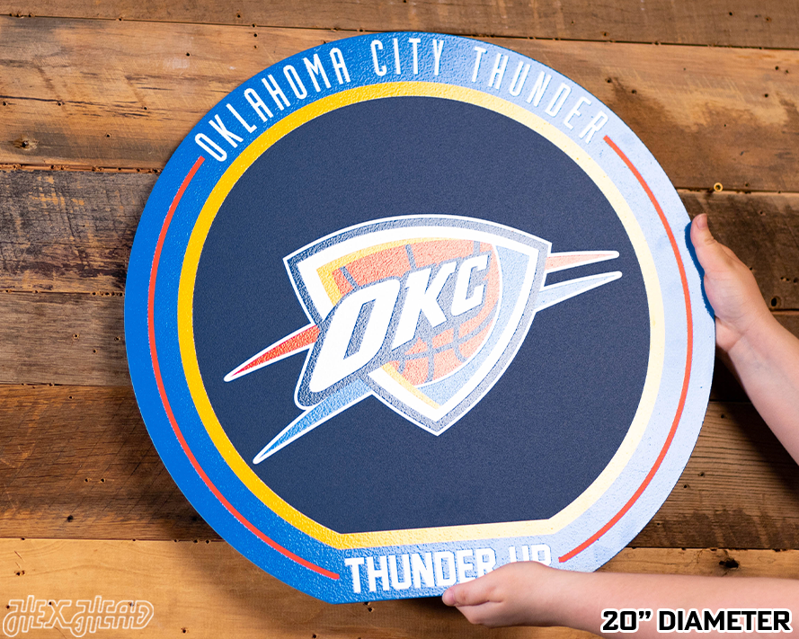VARSITY Collection- SINGLE Layer Oklahoma City Thunder Wall Art