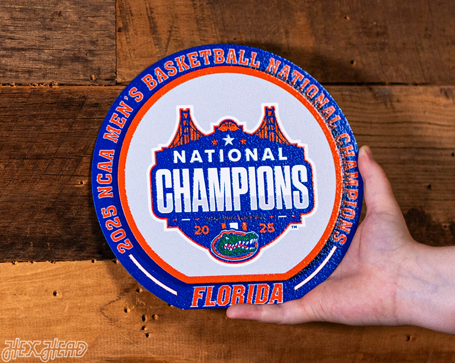 Florida Gators 2025 Basketball National Champs "Double Play" On the Shelf or on the Wall Art