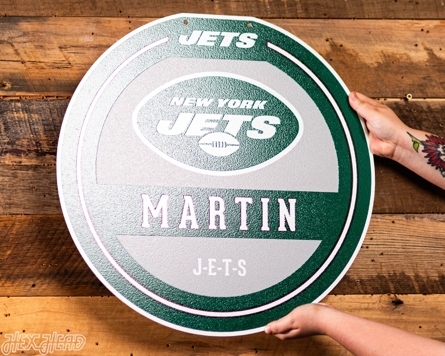 New York Jets Personalized Monogram Metal Art