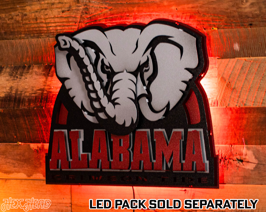 Alabama "Big Al" 3D Vintage Metal Wall Art