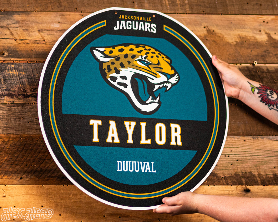 Jacksonville Jaguars Personalized Monogram Metal Art