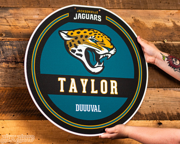 Jacksonville Jaguars Personalized Monogram Metal Art