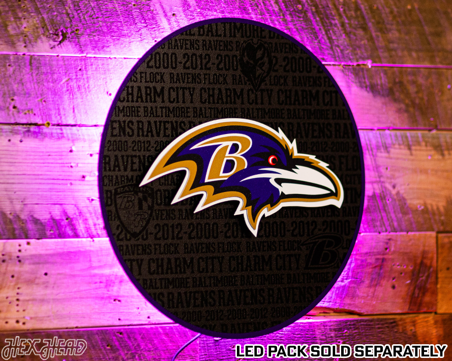 Baltimore Ravens CRAFT SERIES 3D Embossed Metal Wall Art