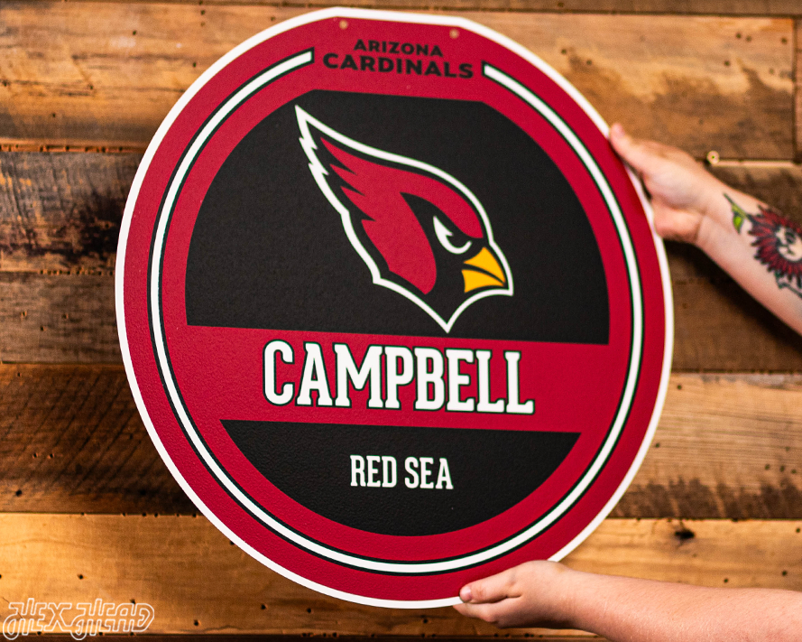 Arizona Cardinals Personalized Monogram Metal Art