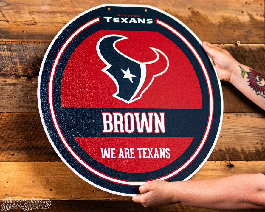Houston Texans Personalized Monogram Metal Art