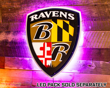 Baltimore Ravens "Shield" 3D Vintage Metal Wall Art