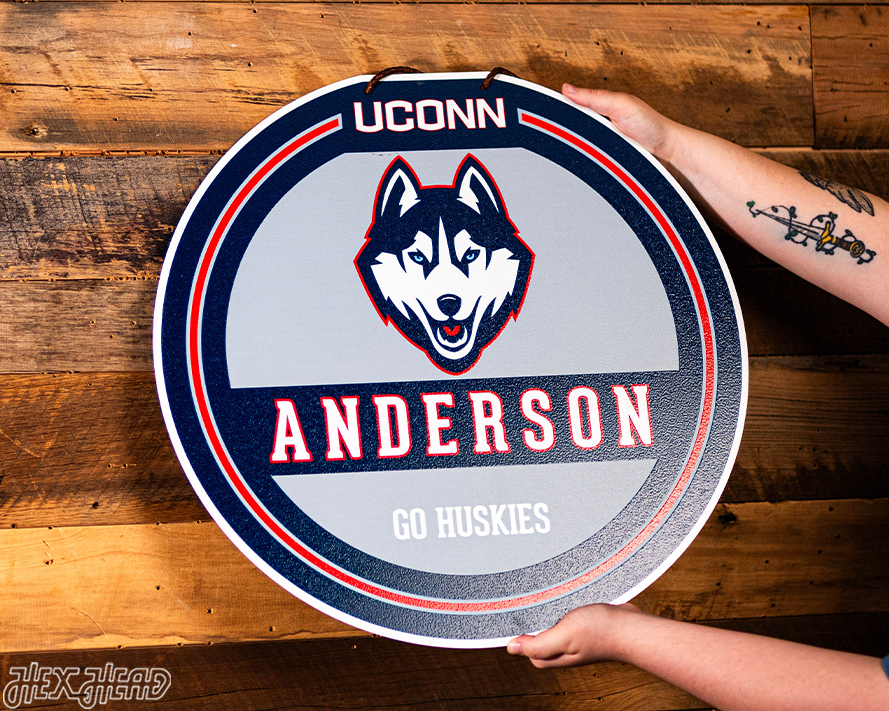 Connecticut UCONN Huskies Personalized Monogram Metal Art