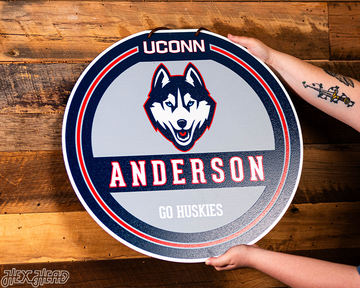Connecticut UCONN Huskies Personalized Monogram Metal Art