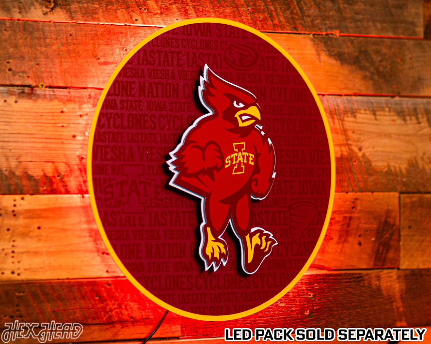 Iowa State Cyclones CRAFT SERIES 3D Embossed Metal Wall Art