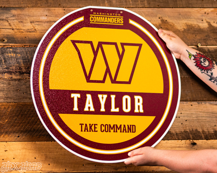 Washington Commanders Personalized Monogram Metal Art
