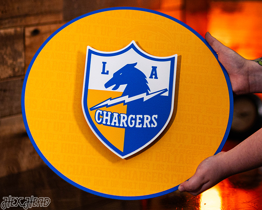 Los Angeles Chargers CRAFT SERIES 3D Embossed Metal Wall Art