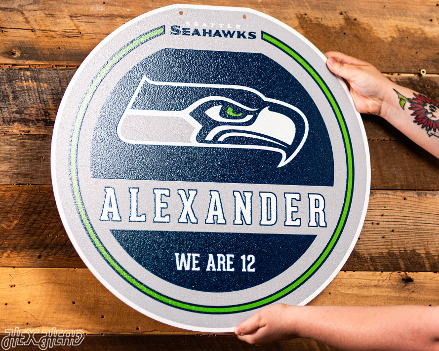 Seattle Seahawks Personalized Monogram Metal Art