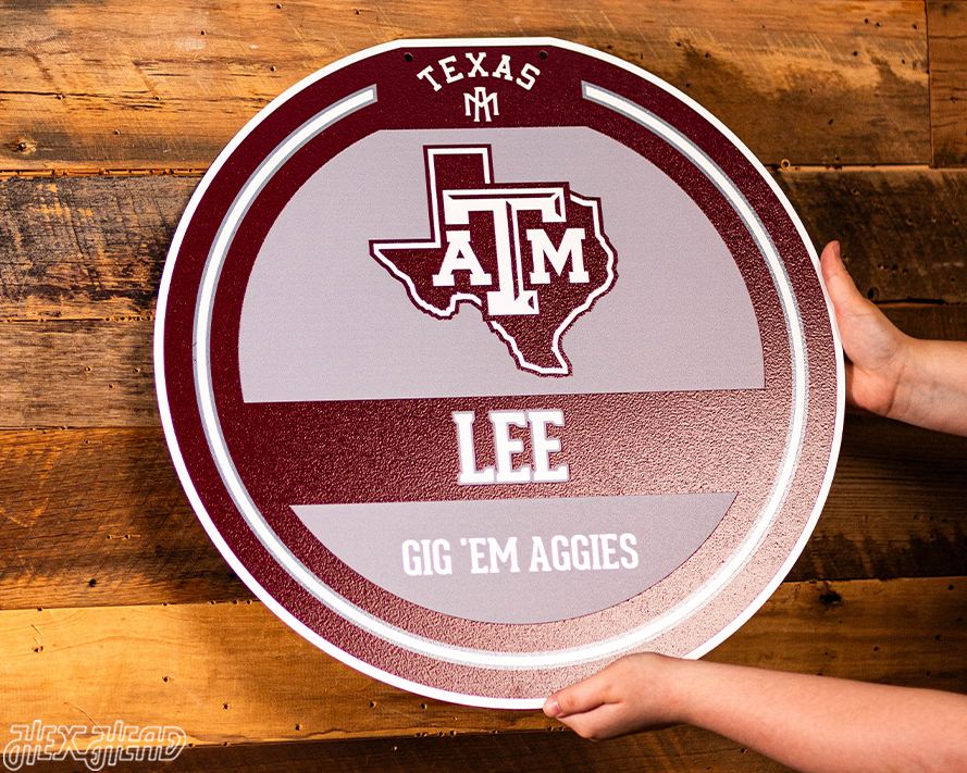 Texas A&M Aggies Personalized Monogram Metal Art