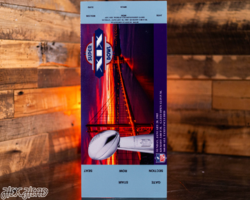 San Francisco 49ers Super Bowl XIX Ticket Stub Single Layer Metal Wall Art