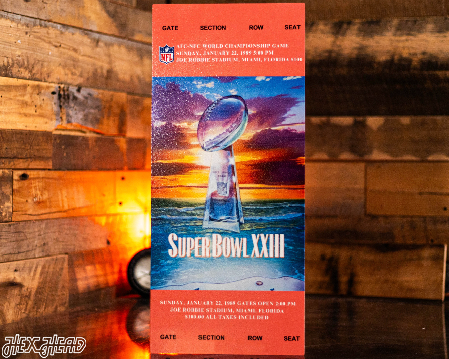 San Francisco 49ers Super Bowl XXIII Ticket Stub Single Layer Metal Wall Art